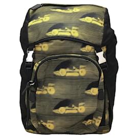 Prada-PRADA Backpack Test Cars / Backpack / Nylon /Yellow / Total Pattern-Yellow