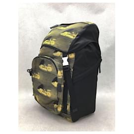 Prada-PRADA Backpack Test Cars / Backpack / Nylon /Yellow / Total Pattern-Yellow
