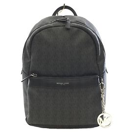 MICHAEL KORS Backpack / daypack / with charm / PVC / leather switching / GRY / MK logo total pattern Grey