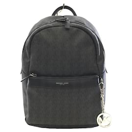 Michael Kors-MICHAEL KORS Backpack / daypack / with charm / PVC / leather switching / GRY / MK logo total pattern-Grey