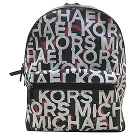 MICHAEL KORS Backpack / PVC / BLK / Total pattern Black