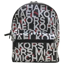 Michael Kors-MICHAEL KORS Backpack / PVC / BLK / Total pattern-Black
