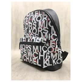 Michael Kors-MICHAEL KORS Backpack / PVC / BLK / Total pattern-Black