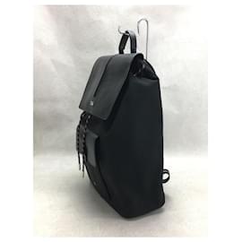 Dior-Dior HOMME Backpack / nylon / BLK / leather / skateboard charm included-Black
