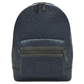 COACH Signature embossed/ backpack / leather / blue Blue