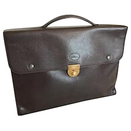 Longchamp-Saddlebags-Dark brown