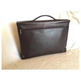 Longchamp-Saddlebags-Dark brown