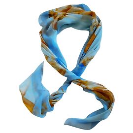 Céline Sciarpa in Seta Blu Motivi Marini Blu