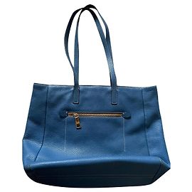 Autre Marque Prada Blue Leather Tote Bag Blue