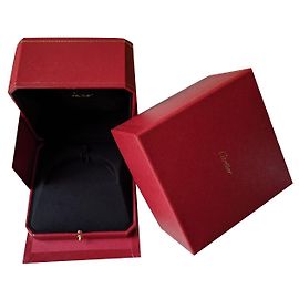 Cartier Authentic Love Juc Bracelet bangle lined box and paper bag Red