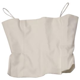 Espartilho sem alças Khaite Percy em algodão branco Branco