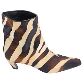 Botas Khaite con estampado de cebra en pelo de becerro multicolor Multicolor