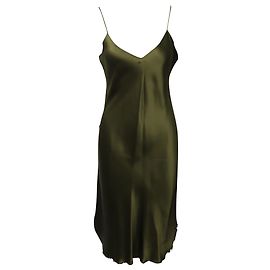 VESTIDO COMBINADO DE SEDA VERDE NILI LOTAN Verde