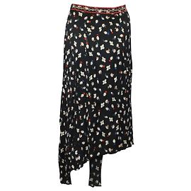 Falda de viscosa negra con flores de Zadig & Voltaire Negro