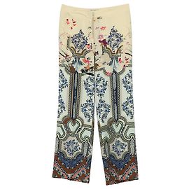 Calça Etro Floral Estampado em Seda Multicolorida Outro Impressão em python