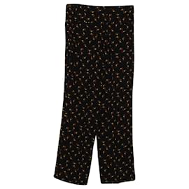 Etro-Pantalones cortos estampados Etro en seda negra-Negro