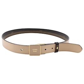Fendi-Ceinture Réversible Fendi en Cuir Marron-Autre