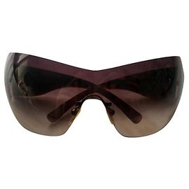 Rare Prada flame sunglasses Brown Silver hardware
