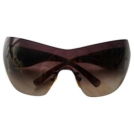 Prada-Rari occhiali da sole Prada fiamma-Marrone,Silver hardware