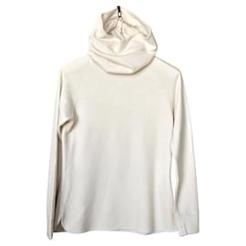 Hermès-Cashmere Long Collar Sweater-Cream