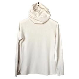 Hermès Pull Col Long Cachemire Crème