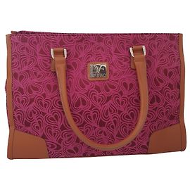 Bolsa Diane Von Furstenberg DVF Studio de couro e tecido Multicor