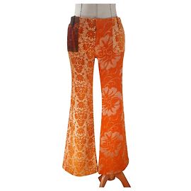 Autre Marque Barcelona orange pants cotton rayon polyester Orange