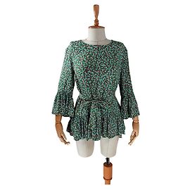 Blusa floreale verde Selected in viscosa Multicolore Verde
