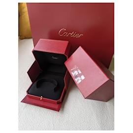 Cartier-Cartier Stiff bracelet bangle cuff doublé box Love JUC paper bag-Rouge