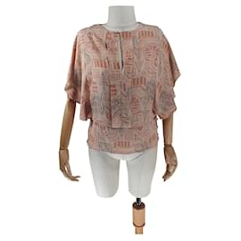 Top Noa Noa de seda e viscose Multicor