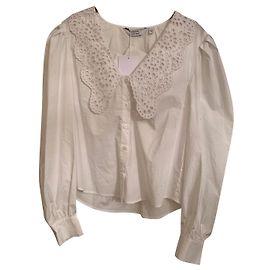 & Other Stories Maglia con maniche a sbuffo e ampio colletto bianco, new, never worn, con etichetta Bianco