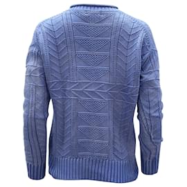 Ralph Lauren-Polo Ralph Lauren Zopfmuster-Pullover aus blauer Baumwolle-Blau