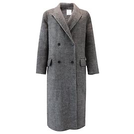Cappotto Sandro Juno foderato in Lana Grigio Grigio