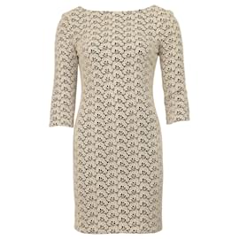 Diane Von Furstenberg-Diane Von Furstenberg Sarita Acorn Lace Dress in Brown Cotton-Brown