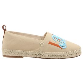 Espadrilles brodées Ibiza de Loewe Paula en toile beige Beige