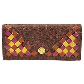 Etro Wallet in "Paisley" coated canvas Multiple colors