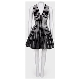 Christian Dior-Dress with decorative trim-Black