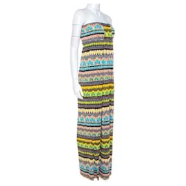 Diane Von Furstenberg-Vestido largo sin tirantes de seda Farrin de DvF-Multicolor