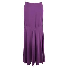 Gonna lunga Roberto Cavalli in raso viola Porpora