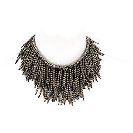 Gargantilla Brunello Cucinelli de hematites mini hilos con múltiples cuentas Metálico Bronce