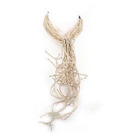 Brunello Cucinelli Choker-Halskette mit glänzenden cremefarbenen Kristallperlen Weiß Roh