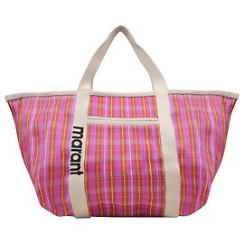 Isabel Marant Bolsa Warden em Tela Rosa Rosa