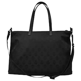 Alexander Mcqueen-Zipped Shopper Bag in Black Canvas-Black