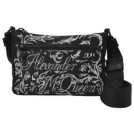 Alexander Mcqueen Handytasche aus schwarzem Canvas Schwarz