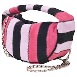 By Far-Baby Cush Bag in Pink Patchwork Leather-Pink