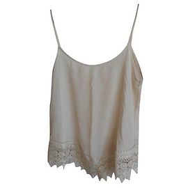 Camisa de encaje beige Vintage Talla 38 Beige