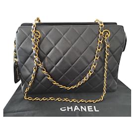 Chanel-Mala vintage Chanel-Azul escuro