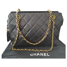 Chanel Vintage Borsa Blu scuro