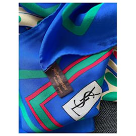 Yves Saint Laurent-Sciarpa seta-Multicolore