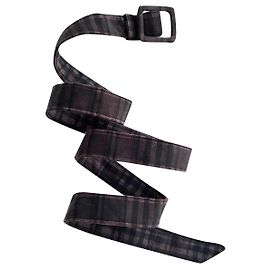thin Irié belt in black and chocolate checkered fabric T. Unique - New Black Chocolate